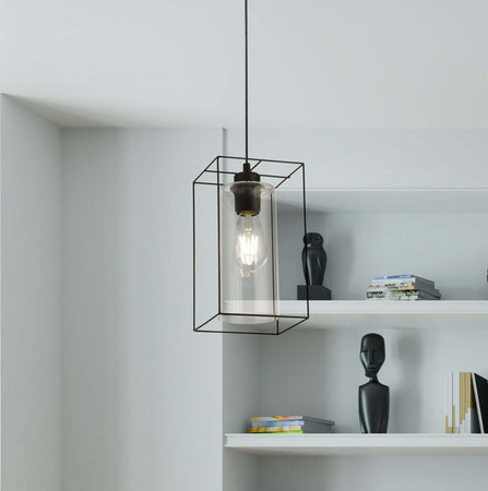 Sospensione-Industrial-Nordico-Lingotto-Acciaio-Nero-Trasparente-1-Luce-E27