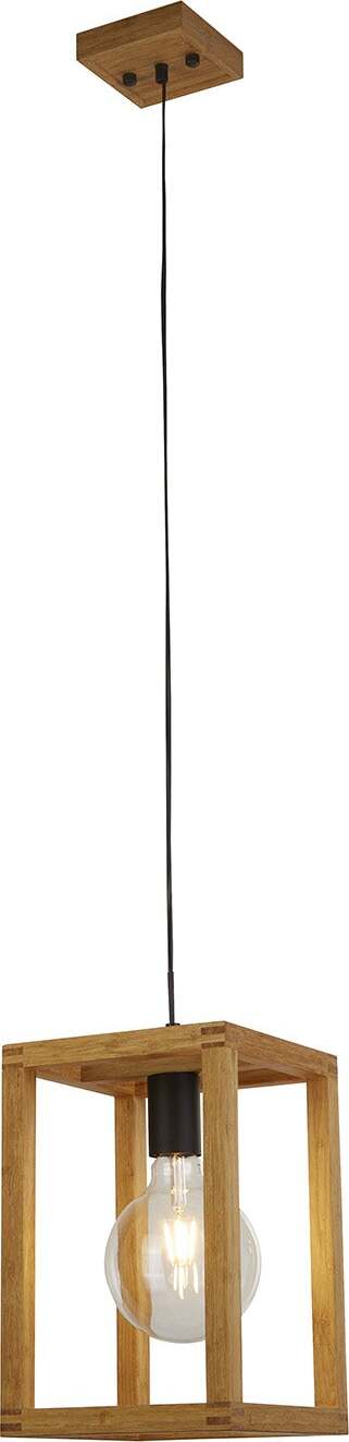 Sospensione-Industrial-Square-Legno-Marrone-Policarbonato-Nero-1-Luce-E27