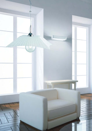 Sospensione Iside Bianca 1Xe27 50X50X11Cm Illuminazione/Illuminazione per interni/Lampadari lampade a sospensione e plafoniere/Lampade a sospensione Led Mall Home - Napoli, Commerciovirtuoso.it