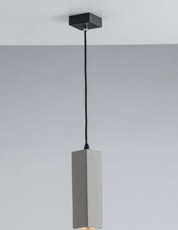 Sospensione Kruk Grigia 1Xgu10 7X7X25Cm Illuminazione/Illuminazione per interni/Lampadari lampade a sospensione e plafoniere/Lampade a sospensione Led Mall Home - Napoli, Commerciovirtuoso.it