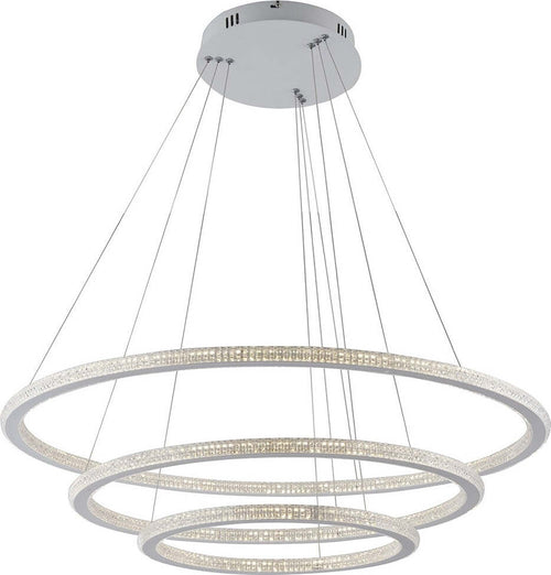 Sospensione Led Bryant Bianca 100W 6840Lm 3000K 80X2+60X2+40X2Cm Illuminazione/Illuminazione per interni/Lampadari lampade a sospensione e plafoniere/Lampade a sospensione Led Mall Home - Napoli, Commerciovirtuoso.it