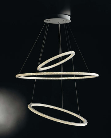 Sospensione Led Bryant Bianca 100W 6840Lm 4000K 80X2+60X2+40X2Cm Illuminazione/Illuminazione per interni/Lampadari lampade a sospensione e plafoniere/Lampade a sospensione Led Mall Home - Napoli, Commerciovirtuoso.it