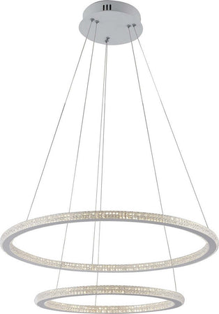 Sospensione Led Bryant Bianca 54W 3555Lm 3000K 60X2+40X2Cm Illuminazione/Illuminazione per interni/Lampadari lampade a sospensione e plafoniere/Lampade a sospensione Led Mall Home - Napoli, Commerciovirtuoso.it