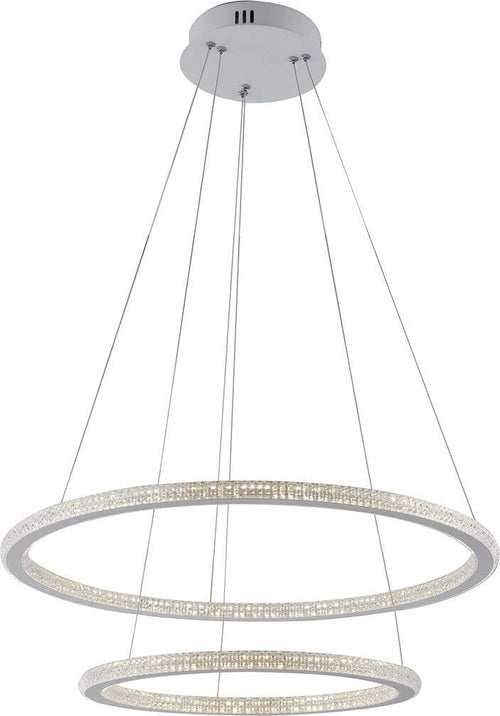 Sospensione Led Bryant Bianca 54W 3555Lm 3000K 60X2+40X2Cm Illuminazione/Illuminazione per interni/Lampadari lampade a sospensione e plafoniere/Lampade a sospensione Led Mall Home - Napoli, Commerciovirtuoso.it