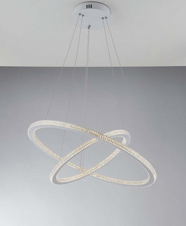 Sospensione Led Bryant Bianca 54W 3555Lm 3000K 60X2+40X2Cm Illuminazione/Illuminazione per interni/Lampadari lampade a sospensione e plafoniere/Lampade a sospensione Led Mall Home - Napoli, Commerciovirtuoso.it