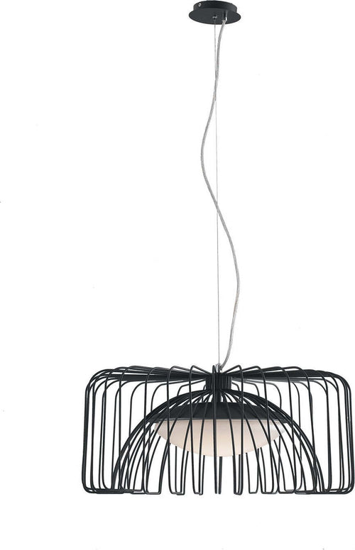 Sospensione Led Cougar Nera 24W 1920Lm 4000K 50X26Cm Illuminazione/Illuminazione per interni/Lampadari lampade a sospensione e plafoniere/Lampade a sospensione Led Mall Home - Napoli, Commerciovirtuoso.it