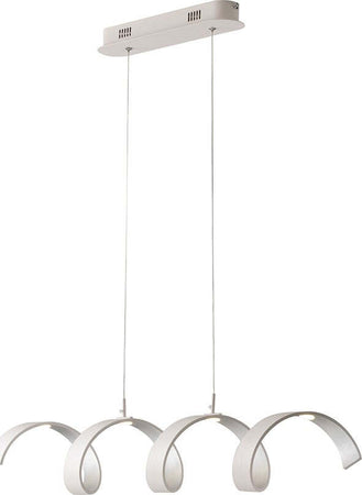 Sospensione Led Helix Bianca/Silver 20W 1600Lm 3000K 80X13,5Cm Illuminazione/Illuminazione per interni/Lampadari lampade a sospensione e plafoniere/Lampade a sospensione Led Mall Home - Napoli, Commerciovirtuoso.it