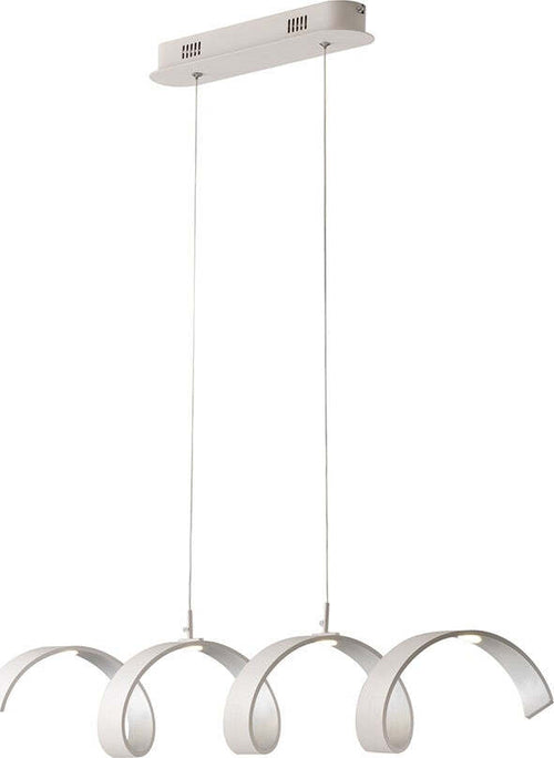 Sospensione Led Helix Bianca/Silver 20W 1600Lm 3000K 80X13,5Cm Illuminazione/Illuminazione per interni/Lampadari lampade a sospensione e plafoniere/Lampade a sospensione Led Mall Home - Napoli, Commerciovirtuoso.it