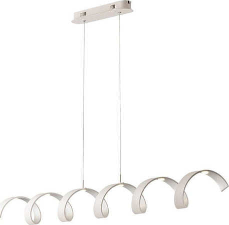 Sospensione Led Helix Bianca/Silver 30W 2400Lm 4000K 125X13,5Cm Illuminazione/Illuminazione per interni/Lampadari lampade a sospensione e plafoniere/Lampade a sospensione Led Mall Home - Napoli, Commerciovirtuoso.it