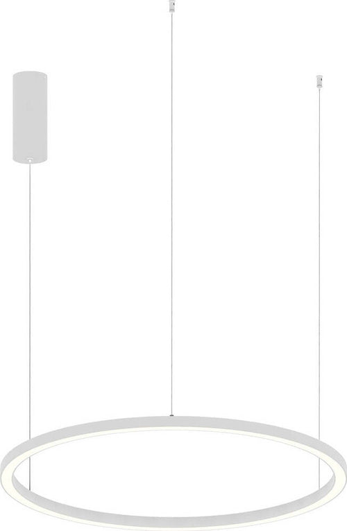 Sospensione Led Hoop Bianca D80 40W 4600Lm 80X22,5Cm Illuminazione/Illuminazione per interni/Lampadari lampade a sospensione e plafoniere/Lampade a sospensione Led Mall Home - Napoli, Commerciovirtuoso.it