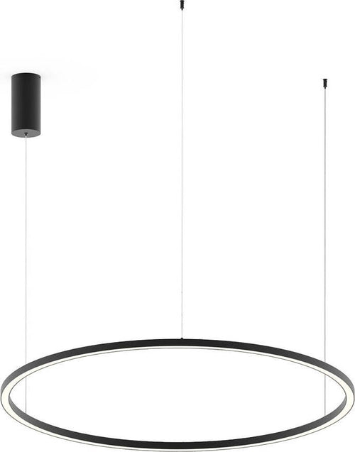 Sospensione Led Hoop Nera D120 60W 6900Lm 120X22,5Cm Illuminazione/Illuminazione per interni/Lampadari lampade a sospensione e plafoniere/Lampade a sospensione Led Mall Home - Napoli, Commerciovirtuoso.it