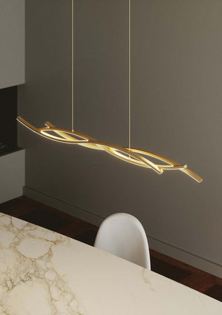 Sospensione Led Kinetic Oro 40W 4600Lm Cct 150X117,3X6Cm Illuminazione/Illuminazione per interni/Lampadari lampade a sospensione e plafoniere/Lampade a sospensione Led Mall Home - Napoli, Commerciovirtuoso.it