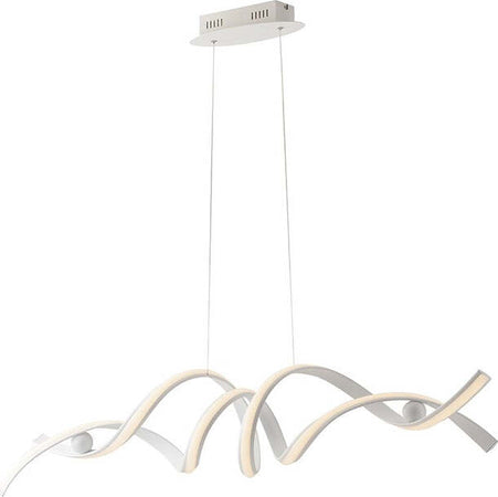 Sospensione Led Mystral Bianca 40W 2400Lm 4000K 115X25Cm Illuminazione/Illuminazione per interni/Lampadari lampade a sospensione e plafoniere/Lampade a sospensione Led Mall Home - Napoli, Commerciovirtuoso.it