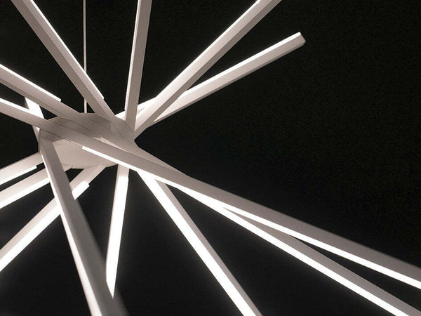 Sospensione Led Shanghai Bianca 54W 3000K 113X51,5Cm Illuminazione/Illuminazione per interni/Lampadari lampade a sospensione e plafoniere/Lampade a sospensione Led Mall Home - Napoli, Commerciovirtuoso.it