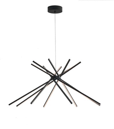 Sospensione Led Shanghai Nera 54W 2370Lm 3000K 113X51,5Cm Illuminazione/Illuminazione per interni/Lampadari lampade a sospensione e plafoniere/Lampade a sospensione Led Mall Home - Napoli, Commerciovirtuoso.it