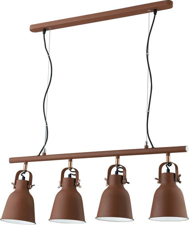 Sospensione Legend Corten 4Xe27 85,5X15,5X31,3Cm Illuminazione/Illuminazione per interni/Lampadari lampade a sospensione e plafoniere/Lampade a sospensione Led Mall Home - Napoli, Commerciovirtuoso.it