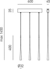Sospensione-Lineare-Moderna-Dafne-Alluminio-Oro-E-Nero-3-Moduli-Led-16,5-W