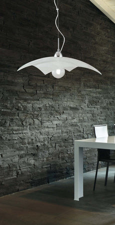 Sospensione Miro' Bianca 1Xe27 45X45X10,5Cm Illuminazione/Illuminazione per interni/Lampadari lampade a sospensione e plafoniere/Lampade a sospensione Led Mall Home - Napoli, Commerciovirtuoso.it