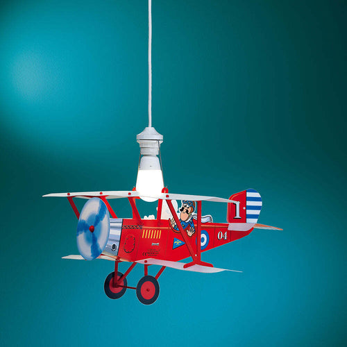 Sospensione-Moderna-1-Luce-Biplano-Rosso-In-Polilux-Made-In-Italy