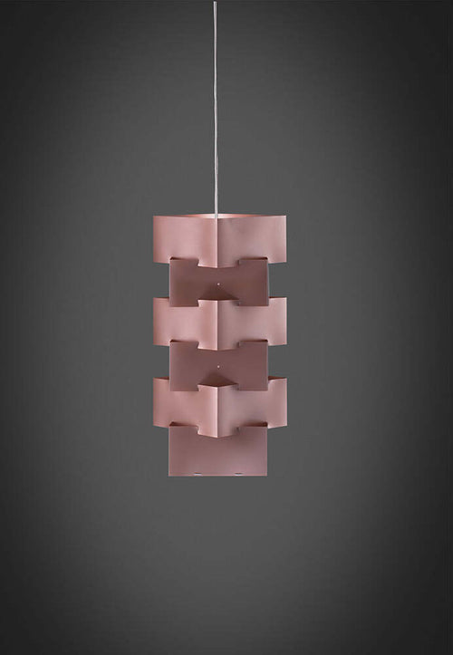 Sospensione-Moderna-1-Luce-Building-In-Polilux-Rosa-Metallico-D36-Made-In-Italy