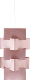 Sospensione-Moderna-1-Luce-Building-In-Polilux-Rosa-Metallico-D60-Made-In-Italy
