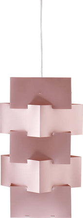 Sospensione-Moderna-1-Luce-Building-In-Polilux-Rosa-Metallico-D60-Made-In-Italy