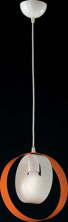 Sospensione-Moderna-1-Luce-Cerchi-Ferro-Bianco-e-Arancio-Serie-Bolla