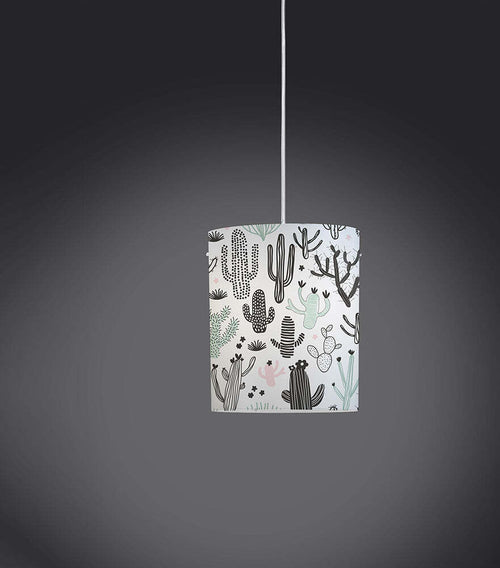Sospensione-Moderna-1-Luce-Decolight-Xl-In-Polilux-Stampa-Cactus-Made-In-Italy