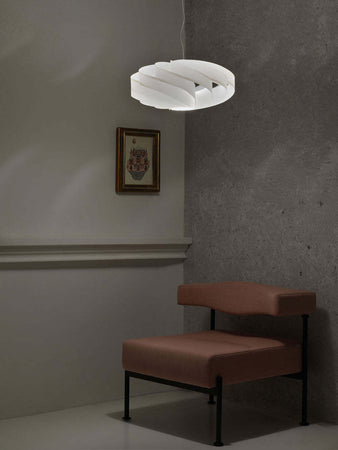 Sospensione-Moderna-1-Luce-Flat-In-Polilux-Bianco-D50-Made-In-Italy