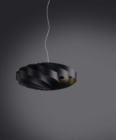 Sospensione-Moderna-1-Luce-Flat-In-Polilux-Nero-D50-Made-In-Italy