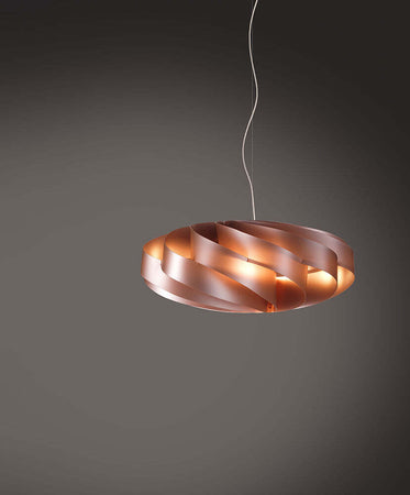 Sospensione-Moderna-1-Luce-Flat-In-Polilux-Rame-D30-Made-In-Italy