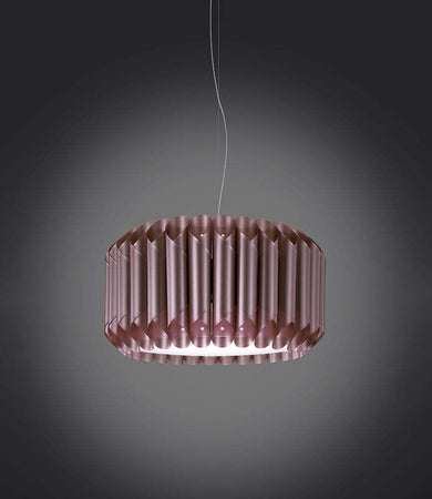 Sospensione-Moderna-1-Luce-Louise-In-Polilux-Rosa-Metallico-D50-Made-In-Italy