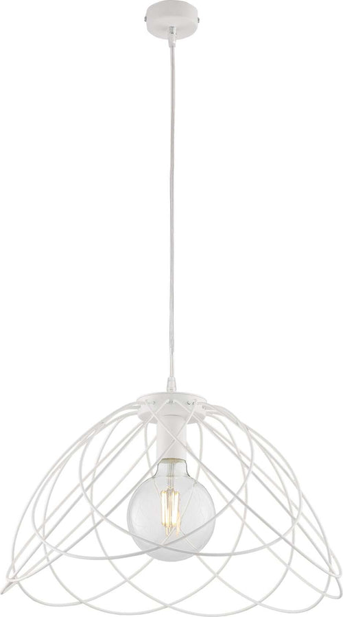 Sospensione-Moderna-1-Luce-Pagoda-In-Ferro-Laccato-Bianco