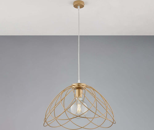 Sospensione-Moderna-1-Luce-Pagoda-In-Ferro-Laccato-Oro
