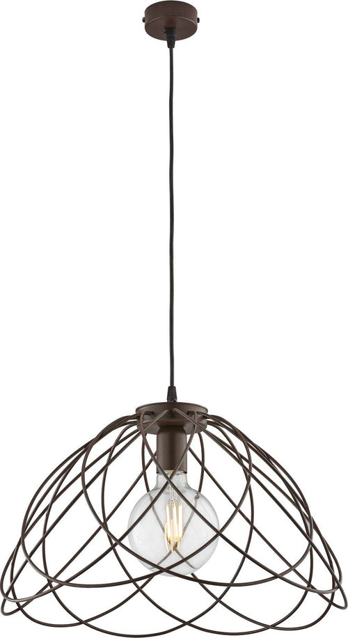 Sospensione-Moderna-1-Luce-Pagoda-In-Ferro-Laccato-Ruggine