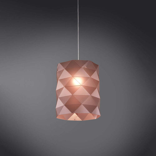 Sospensione-Moderna-1-Luce-Prisma-In-Polilux-Rosa-Metallico-D27-Made-In-Italy