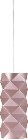 Sospensione-Moderna-1-Luce-Prisma-Polilux-Rosa-Metallico-D13-Made-In-Italy