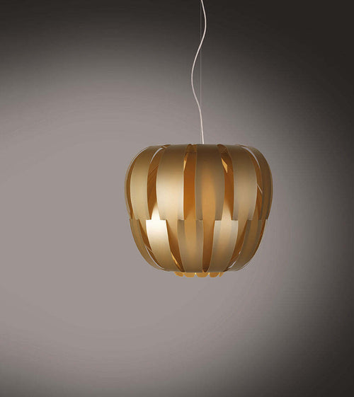 Sospensione-Moderna-1-Luce-Queen-In-Polilux-Oro-D29-Made-In-Italy