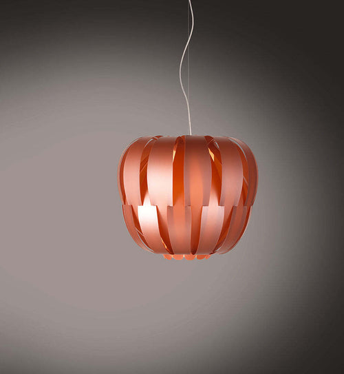 Sospensione-Moderna-1-Luce-Queen-In-Polilux-Rame-D29-Made-In-Italy