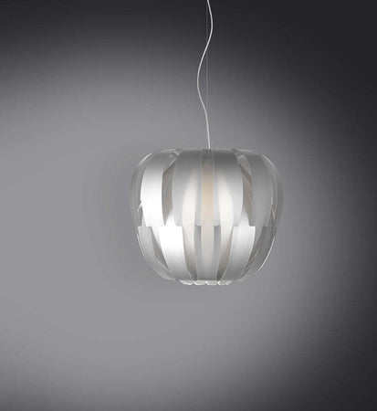 Sospensione-Moderna-1-Luce-Queen-In-Polilux-Silver-D42-Made-In-Italy