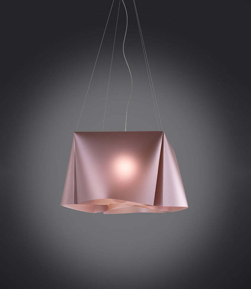 Sospensione-Moderna-1-Luce-Wanda-In-Polilux-Rosa-Metallico-D60-Made-In-Italy