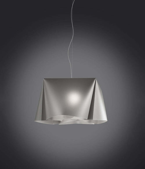 Sospensione-Moderna-1-Luce-Wanda-In-Polilux-Silver-D25-Made-In-Italy