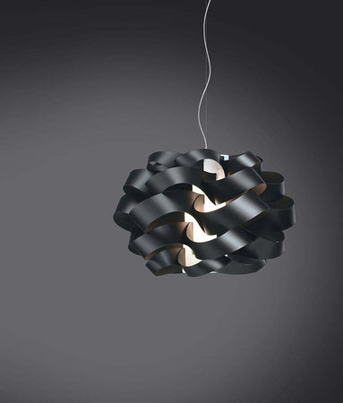 Sospensione-Moderna-2-Luci-Cloud-D60-In-Polilux-Nero-Made-In-Italy