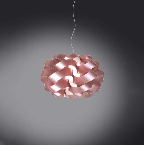 Sospensione-Moderna-2-Luci-Cloud-D60-In-Polilux-Rosa-Metallico-Made-In-Italy
