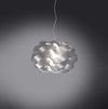 Sospensione-Moderna-2-Luci-Cloud-D60-In-Polilux-Silver-Made-In-Italy