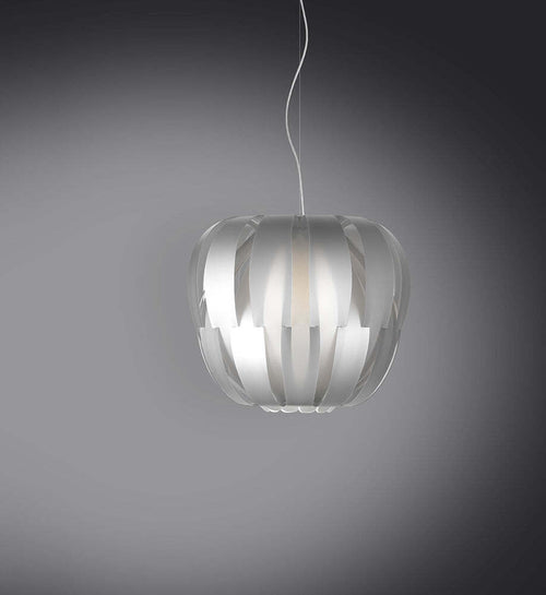 Sospensione-Moderna-2-Luci-Queen-In-Polilux-Silver-D60-Made-In-Italy