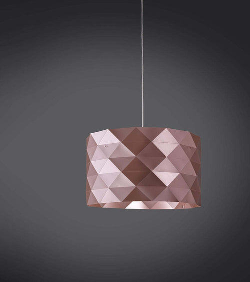 Sospensione-Moderna-5-Luci-Prisma-In-Polilux-Rosa-Metallico-Made-In-Italy
