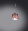 Sospensione-Moderna-A-1-Luce-Folio-In-Polilux-Rosa-Metallico-D25-Made-In-Italy