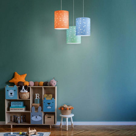 Sospensione-Moderna-A-1-Luce-Pois-Xl-In-Polilux-Bicolor-Blu'-Made-In-Italy
