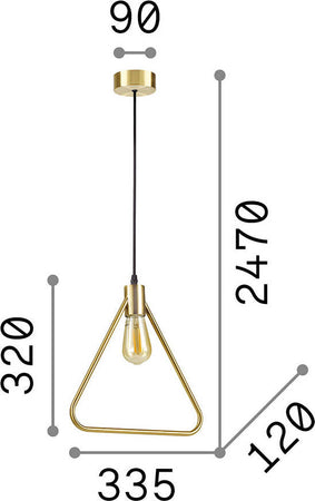 Sospensione-Moderna-Abc-Metallo-Ottone-1-Luce-E27-Diffusore-Triangolare